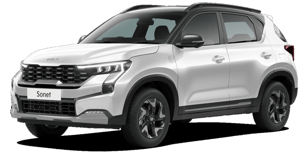 Glacier White Aurora Black Pearl Color Kia Sonet Car