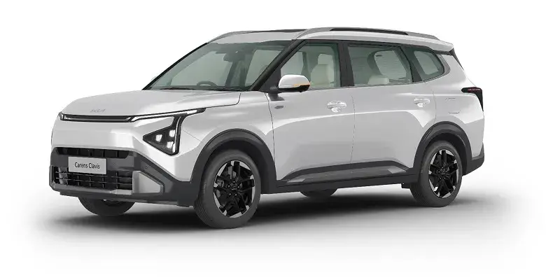 Kia Carens Clavis Glacier White Pearl Color