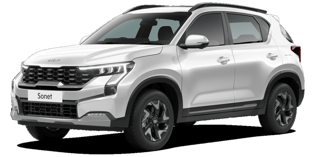 Glacier White Pearl Color Kia Sonet Car