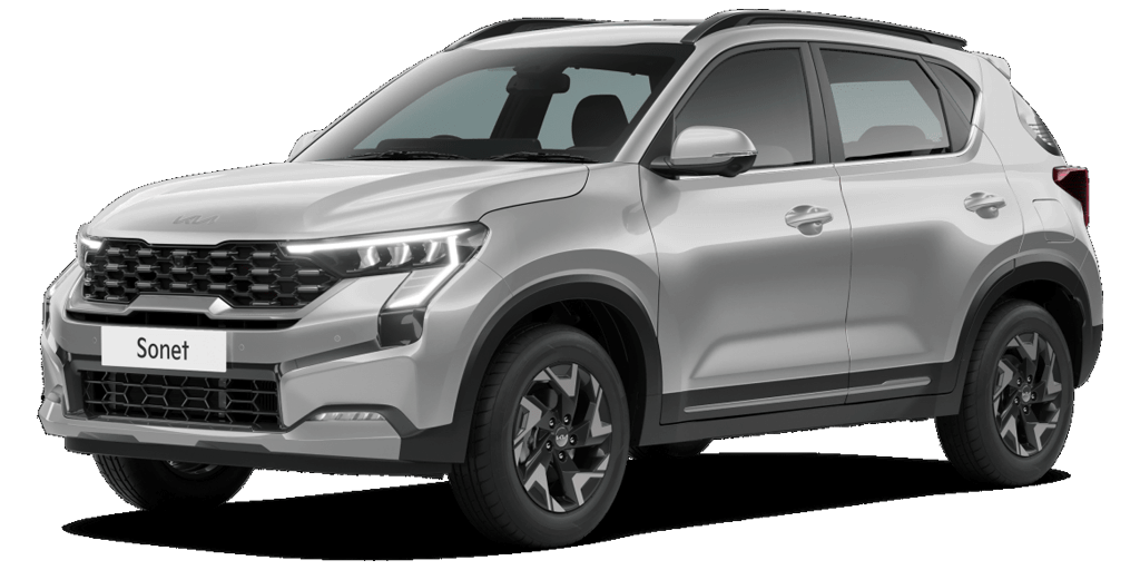Sparkling Silver Color Kia Sonet Car