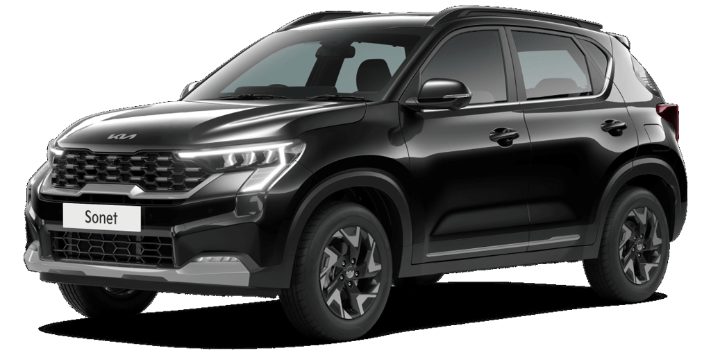 Aurora Black Pearl Color Kia Sonet Car